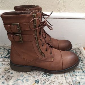 Brown Combat Boots
